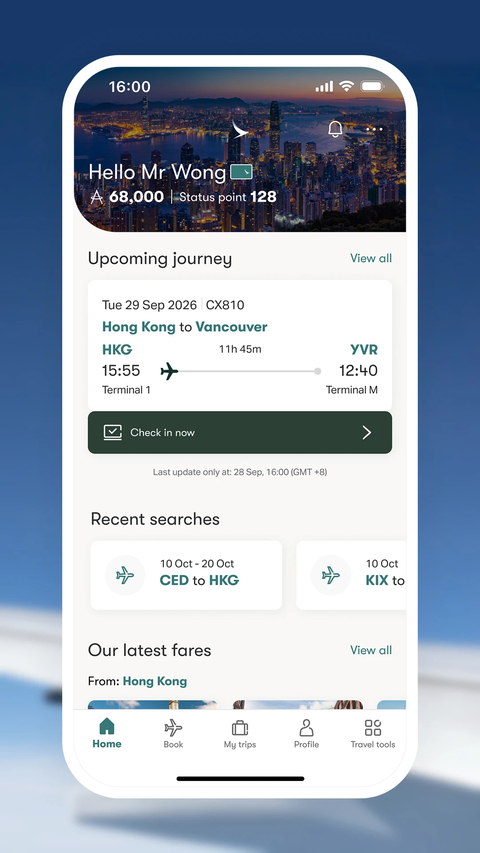 国泰航空机票预订app