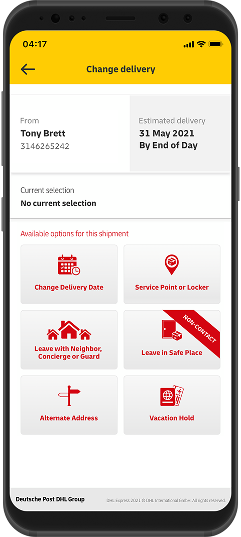 DHL国际快递app