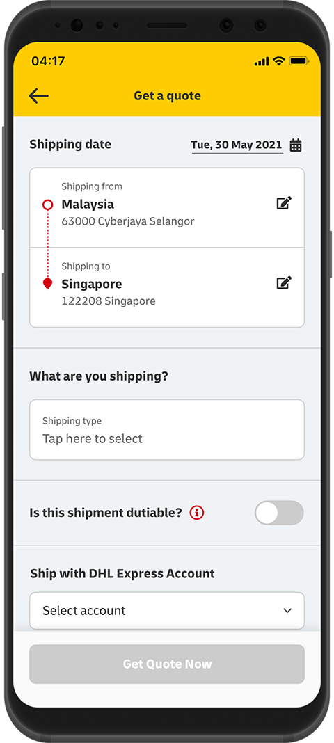 DHL国际快递app