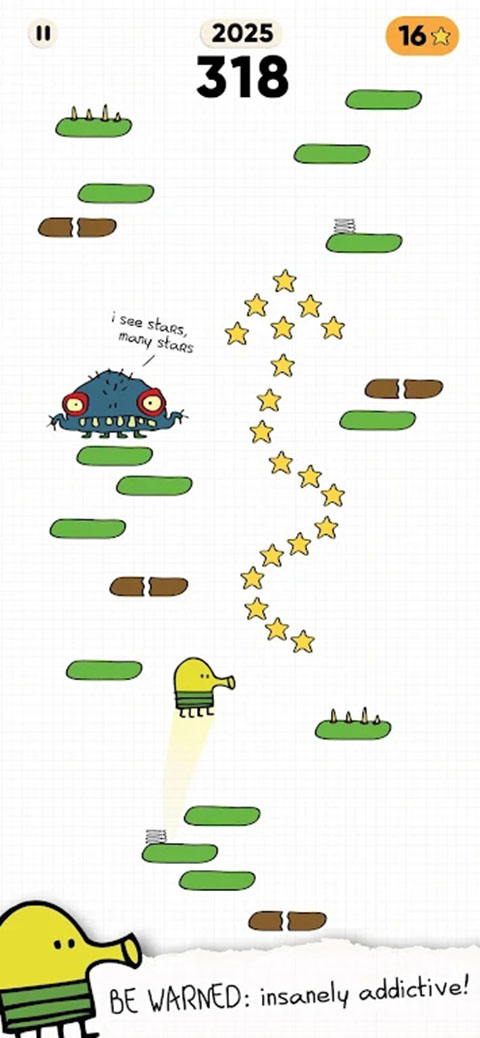 嘟嘟跳2官方最新版(Doodle Jump 2)